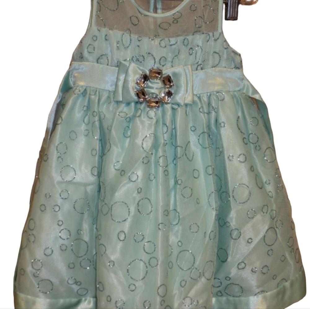 Little Girl's Easter Dress Mint Green  Love 2/2T Dress  Wedding Formal